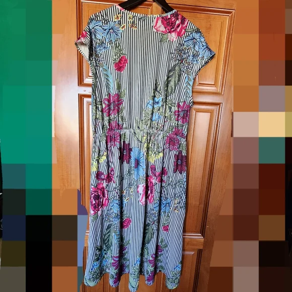 Modcloth Lisa Luxe Floral Striped Dress - Picture 4 of 6